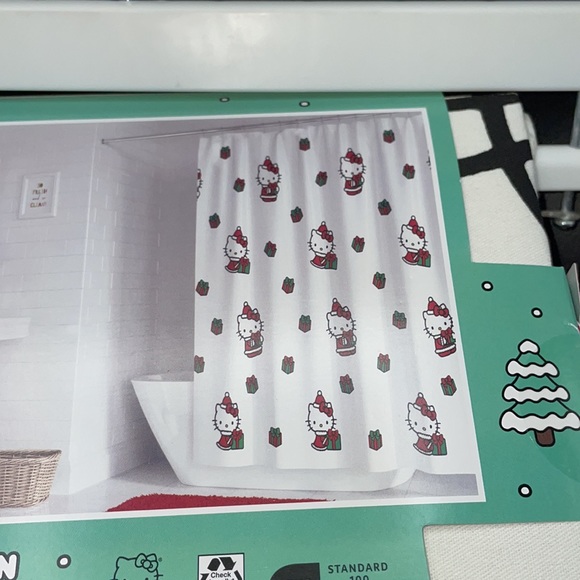 Hello Kitty Holiday Shower Curtain - Picture 3 of 4
